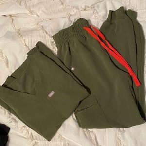 NWOT FIGS Dark Olive Scrub Set
